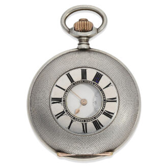Interesting German silver half hunting cased watch Circa 1904