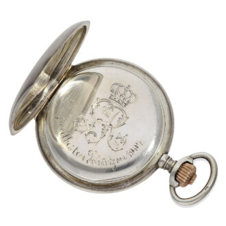 Interesting German silver half hunting cased watch Circa 1904