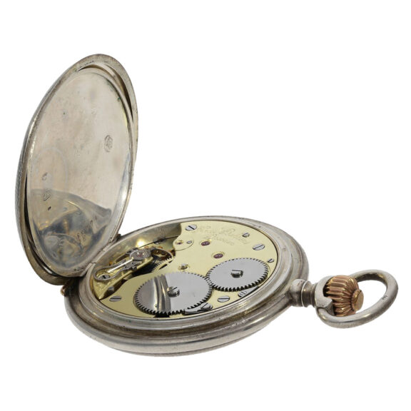 Interesting German silver half hunting cased watch Circa 1904 Interesting German silver half hunting cased watch Circa 1904