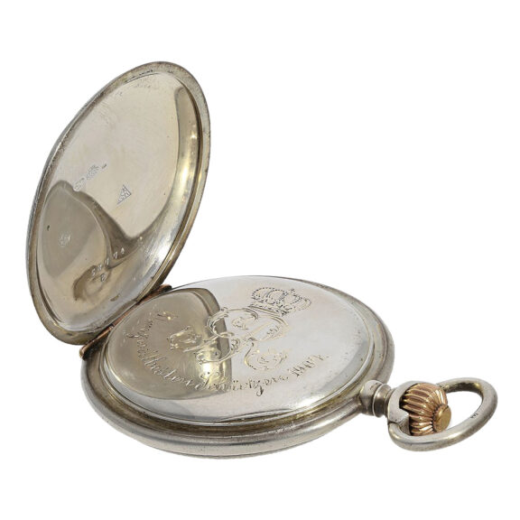 Interesting German silver half hunting cased watch Circa 1904 Interesting German silver half hunting cased watch Circa 1904