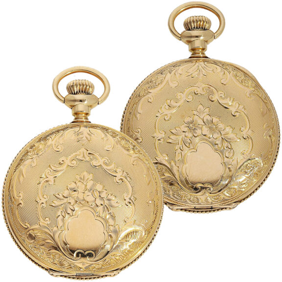 American 14k gold fully engraved lever watch Circa 1900