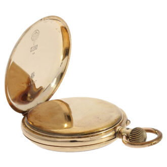 Swiss 18K gold open faced lever pocket watch Circa 1887-1888