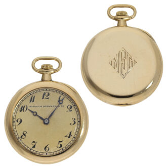 Small Swiss 18K gold open faced ladies pocket watch Circa 1910