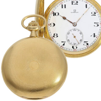 Swiss 18K gold hunting cased pocket watch Circa 1900