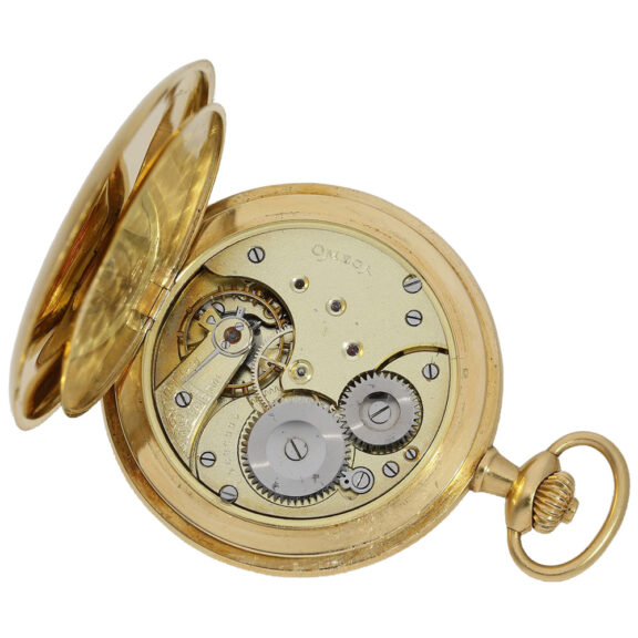 Swiss 18K gold hunting cased pocket watch Circa 1900 Swiss 18K gold hunting cased pocket watch Circa 1900