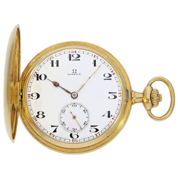 Swiss 18K gold hunting cased pocket watch Circa 1900 Swiss 18K gold hunting cased pocket watch Circa 1900