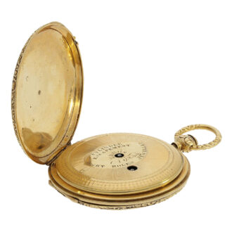 Swiss 18K gold elaborately decorated full hunter Circa 1830