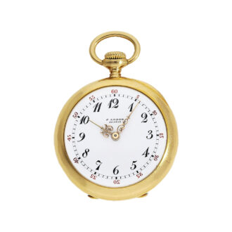Swiss gold and enamel Art Nouveau ladies pocket watch Circa 1905