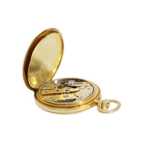 Swiss gold and enamel Art Nouveau ladies pocket watch Circa 1905 Swiss gold and enamel Art Nouveau ladies pocket watch Circa 1905