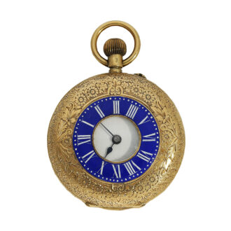 Swiss 18K gold half-hunting ladies pocket watch Circa 1880