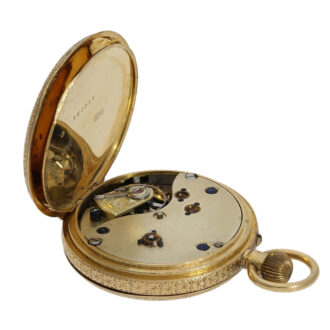 Swiss 18K gold half-hunting ladies pocket watch Circa 1880