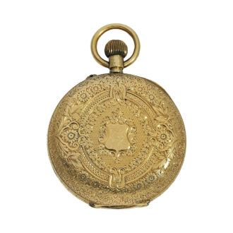 Swiss 18K gold half-hunting ladies pocket watch Circa 1880
