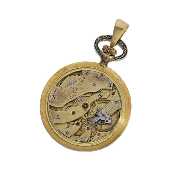 Swiss gold, platinum and enamel lever ladies watch Circa 1920 Swiss gold, platinum and enamel lever ladies watch Circa 1920