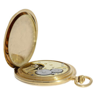 Rare Swiss 18K gold hunting cased pocket watch Circa 1923