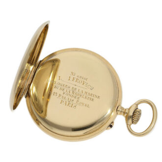 Fine French 18K gold observatory anchor chronometer Circa 1900