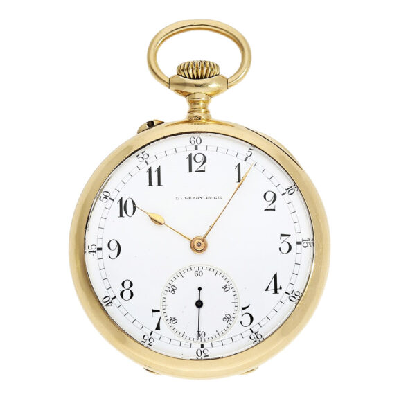 Fine French 18K gold observatory anchor chronometer Circa 1900 Fine French 18K gold observatory anchor chronometer Circa 1900