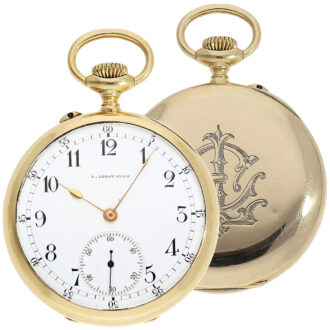 Fine French 18K gold observatory anchor chronometer Circa 1900