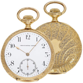 Swiss 18K gold chronometer lever pocket watch Circa 1910 Swiss 18K gold chronometer lever pocket watch Circa 1910