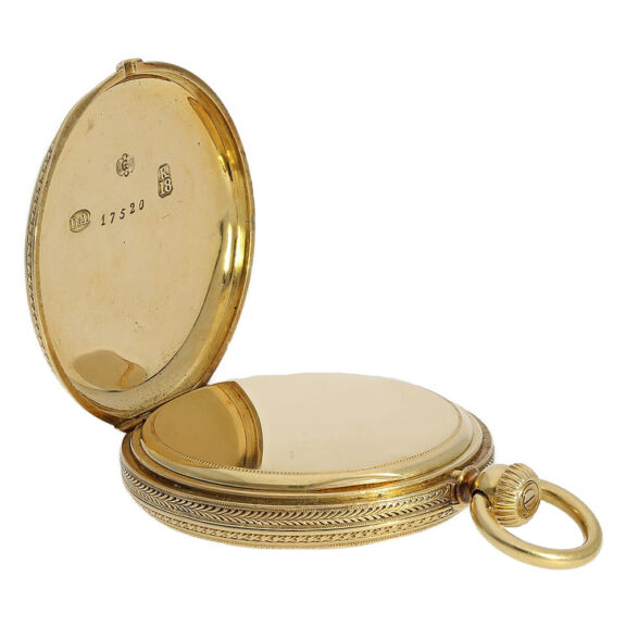 Swiss rare 18 carat gold hunting cased splendour watch Circa 1860 Swiss rare 18 carat gold hunting cased splendour watch Circa 1860