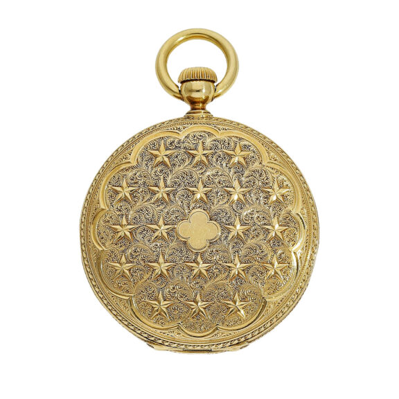 Swiss rare 18 carat gold hunting cased splendour watch Circa 1860 Swiss rare 18 carat gold hunting cased splendour watch Circa 1860