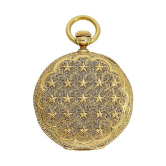 Swiss rare 18 carat gold hunting cased splendour watch Circa 1860