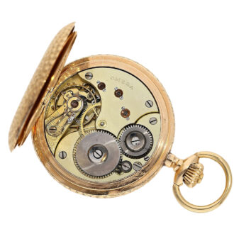Swiss 18K gold hunting cased pocket watch Circa 1900