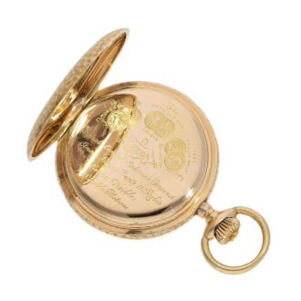 Swiss 18K gold hunting cased pocket watch Circa 1900
