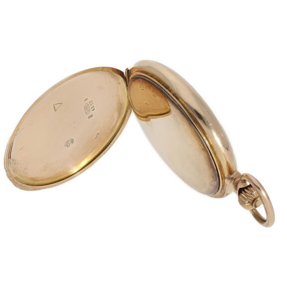 German gold keyless half hunting cased watch Circa 1900 German gold keyless half hunting cased watch Circa 1900