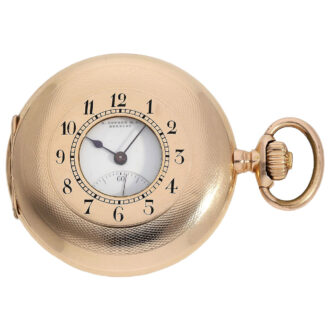 German gold keyless half hunting cased watch Circa 1900