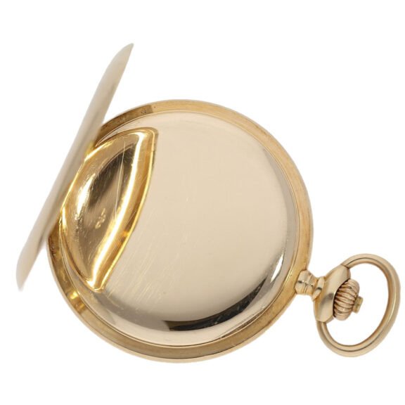 Swiss 14K gold keyless hunting cased pocket watch Circa 1900 Swiss 14K gold keyless hunting cased pocket watch Circa 1900