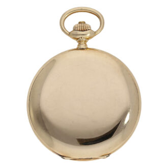 Swiss 14K gold keyless hunting cased pocket watch Circa 1900
