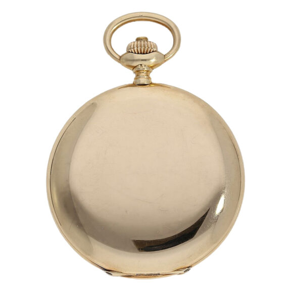 Swiss 14K gold keyless hunting cased pocket watch Circa 1900 Swiss 14K gold keyless hunting cased pocket watch Circa 1900