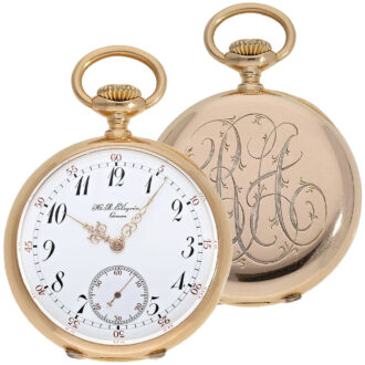 Swiss gold pocket watch for the American market Circa 1890