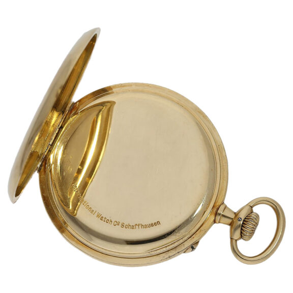 Swiss 18K gold keyless IWC Schaffhausen pocket watch Circa 1913 Swiss 18K gold keyless IWC Schaffhausen pocket watch Circa 1913