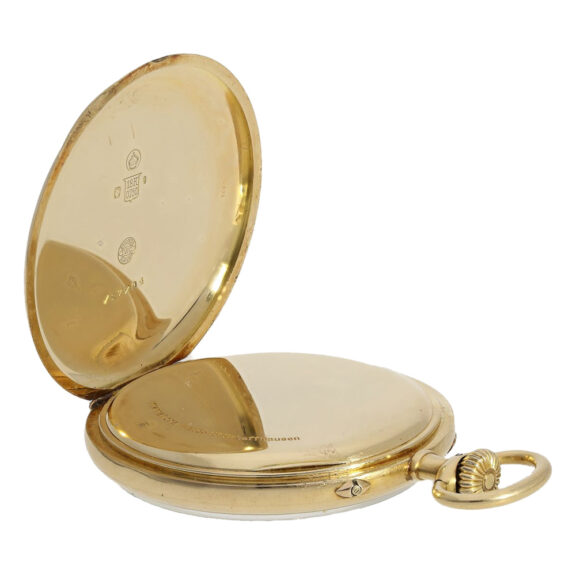 Swiss 18K gold keyless IWC Schaffhausen pocket watch Circa 1913 Swiss 18K gold keyless IWC Schaffhausen pocket watch Circa 1913