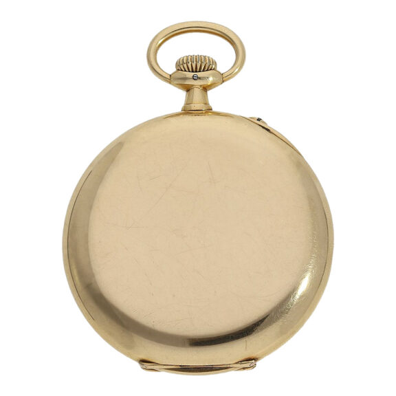 Swiss 18K gold keyless IWC Schaffhausen pocket watch Circa 1913 Swiss 18K gold keyless IWC Schaffhausen pocket watch Circa 1913