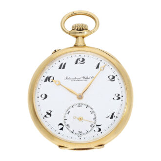 Swiss 18K gold keyless IWC Schaffhausen pocket watch Circa 1913