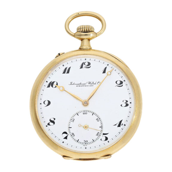 Swiss 18K gold keyless IWC Schaffhausen pocket watch Circa 1913