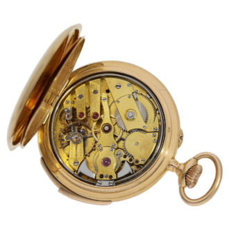Swiss 18K gold quarter-repeating pocket watch Circa 1900