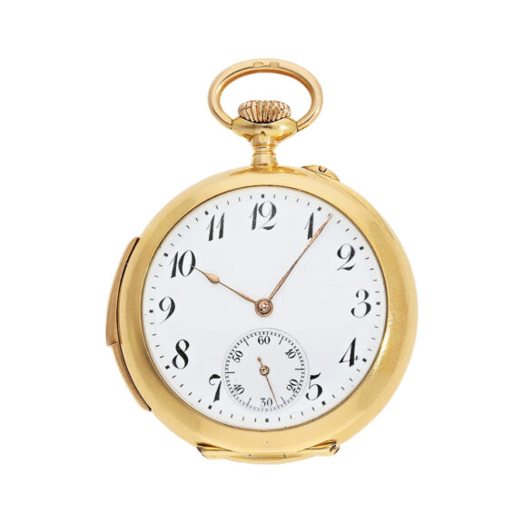 Swiss 18K gold quarter-repeating pocket watch Circa 1900 Swiss 18K gold quarter-repeating pocket watch Circa 1900