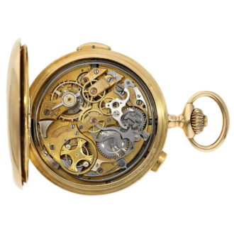 Swiss gold quarter repeating chronograph watch Circa 1910