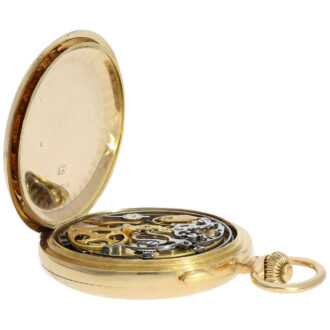 Swiss gold quarter repeating chronograph watch Circa 1910