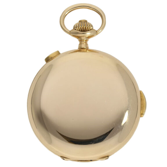 Swiss gold quarter repeating chronograph watch Circa 1910 Swiss gold quarter repeating chronograph watch Circa 1910