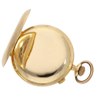 German gold hunting cased pocket watch with chronograph Circa 1910