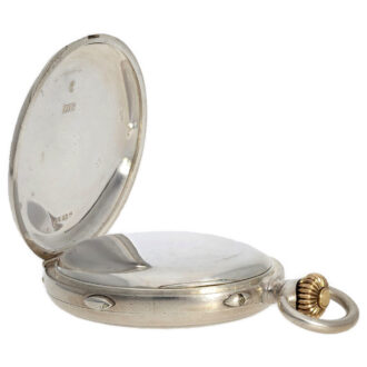 Rare Swiss silver hunting cased chronograph Circa 1910