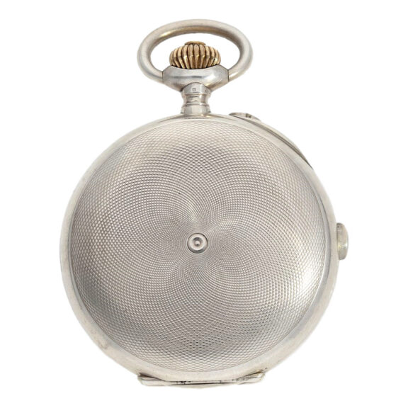 Rare Swiss silver hunting cased chronograph Circa 1910 Rare Swiss silver hunting cased chronograph Circa 1910