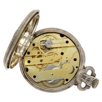 French silver watch with crucifixion scene of Jesus Circa 1880