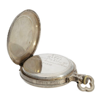 French silver watch with crucifixion scene of Jesus Circa 1880