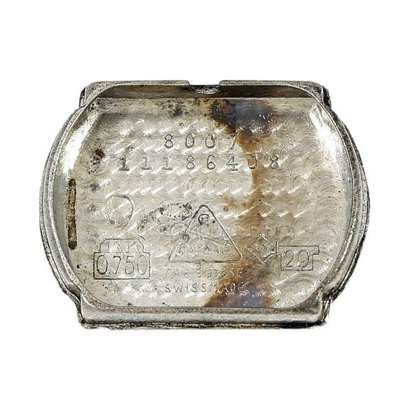 Rare Swiss 18K white gold and diamond-set ring watch Circa 1951 Rare Swiss 18K white gold and diamond-set ring watch Circa 1951