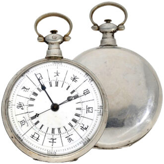 Rare Swiss silver pocket watch for the Chinese market Circa 1875